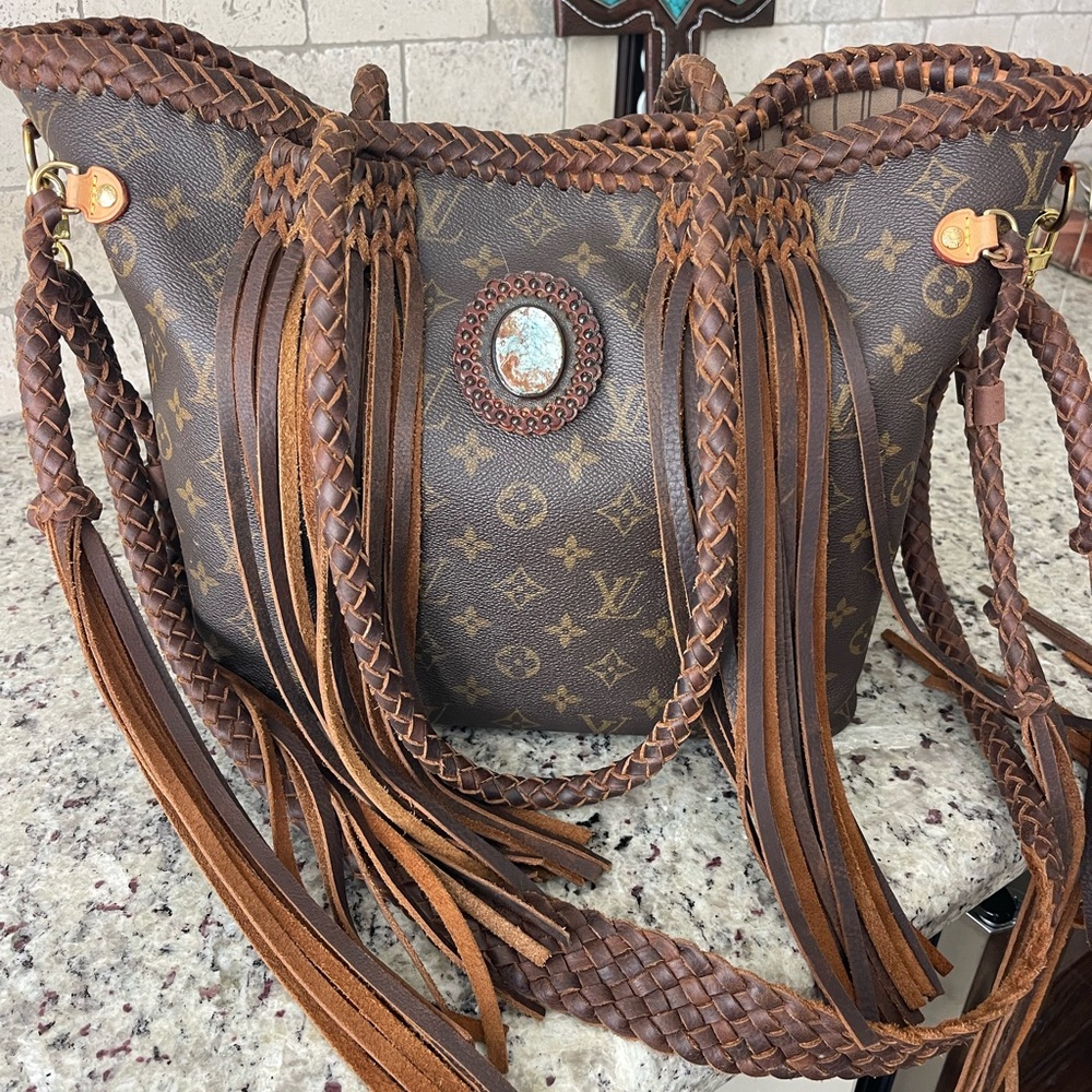 Louis Vuitton Brown Fringe Tote Bag